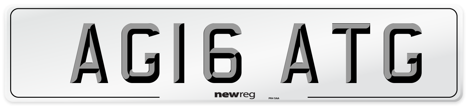 AG16 ATG Number Plate from New Reg
